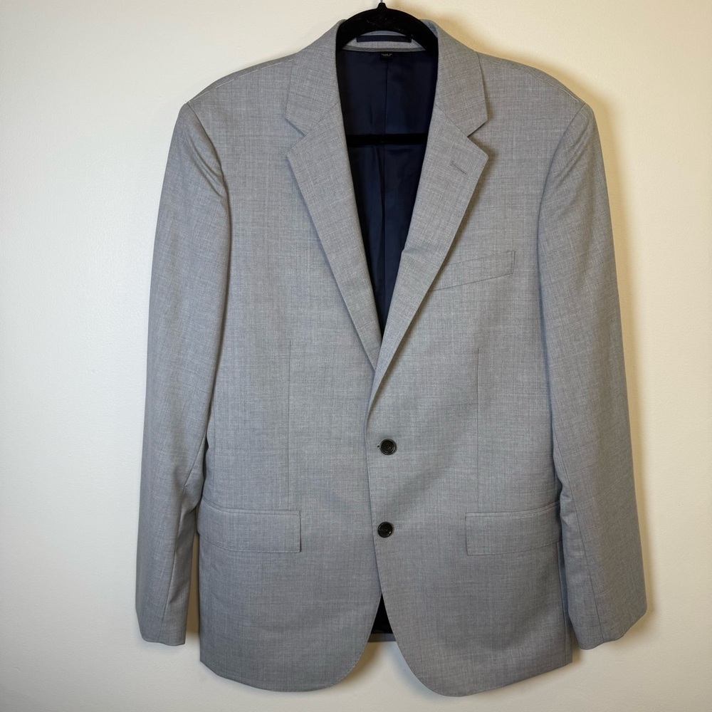 J.Crew Ludlow Loro Piana Super 120's Wool Light Gray Suit Jacket Size 40R NWT